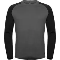 Hellner Men's Wool Warm Base Layer Long Sleeve Phantom/Black Beauty Kerrasto yläosat XXL