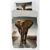 Javoli Elephant Pussilakanasetti 140×200cm, 70×90 cm