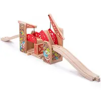 Bigjigs Wooden Rails Double Lift Bridge Graffiti