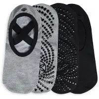 Gaiam Grippy Yoga Socks Dovetail 2Pk - Black - 36-40