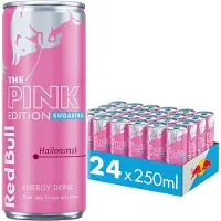 Red Bull 24x Energiajuoma, 250 ml, Pink Edition Sokeriton (Vadelman maku)