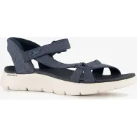 SKECHERS for woman. 141481 Slip-ins Sandals: GO WALK Flex - Illuminate navy (40), Blue, Flat, Velcro, Casual, Sport, Beachwear, Multisport