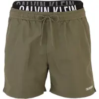 Calvin Klein Uimashortsit 'Intense Power' oliivi / musta / valkoinen