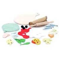 Vilac Pizzapaja dinetti della Mamma - - Ruskea - 40 ainesosaa - Puu - 28 x 18 x 4 cm