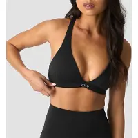 ICANIWILL Luxe V-neck Sports Bra Black
