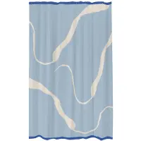 Mette Ditmer Nova Arte suihkuverho 150x200 cm Light blue-off-white