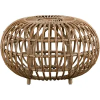 Sika-Design Ottoman Jalkajakkara Ø65 Cm - Jalkajakkarat Rottinki Antique - FA-65-PA