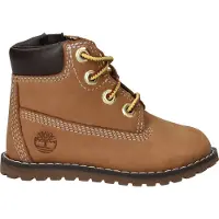 Timberland for boy. TB1A125Q2311 Brown Pokey Pine Leather Ankle Boots (22), Flat, Zip, Casual, children's fashion