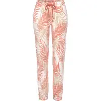 LASCANA Pyjamahousut beige / koralli / valkoinen