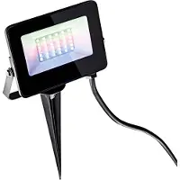 Heitronic LED-ulkovalaisin Kingston, jossa on maapiikki, RGBW Kingston, Musta, Alumiini