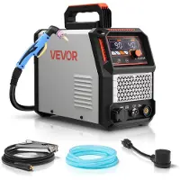 Vevor -plasmaleikkuri, 65A kosketukseton pilottikaariplasmaleikkauskone, 220V digitaalinäytöllä varustettu IGBT-invertteri 2T/4T-toiminnolla ja säädettävällä PA/PT-ajalla kotikorjauksiin ja työpajoihin