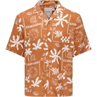 Only & Sons Onsdash Life Reg Aop Ss 001 Resort Shirt - Orange - S