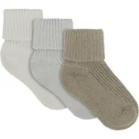 Minymo Baby Sock Rib (3 Pack) - Grey - 11\14