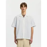 Selected Slmrlxclay Linenblend Ss Shirt Res Noos - White - S
