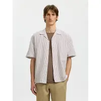 Selected Slmrlxclay Linenblend Ss Shirt Res Noos - White - XL