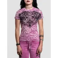 Affliction Forgotten Burn Out Baby T-Paita pinkki, XS