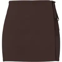 Pieces Pcbosella Mw Wrap Skirt Noos Bc - Brown - XS