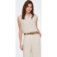 ONLY Onlsiesta S/L Linen Bl Shirt Pnt Noos - Cream - XL