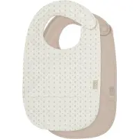 Cam Cam Copenhagen Bib W/ Pocket, 2-Pack - Blueberries - Cream - ONE SIZE