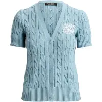 Ralph Lauren Gassed Cotton-Sweater-Cardigan - Blue - S