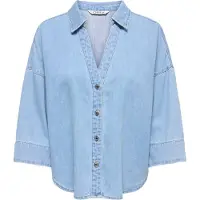 ONLY Onlmontes 3/4 Dnm Shirt Gua - Blue - XL
