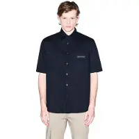 Armani Exchange for man. XM002317AF24533UB101 Navy Boxy Shirt (L), Casual, Cotton, Short sleeve