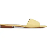 Ralph Lauren Everley Nappa Leather Slide Sandal - Yellow - 37.5