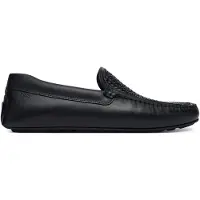 BOSS for man. 50563133 Noel black leather loafers (43), Flat, None, Casual