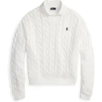 Ralph Lauren 2/20 Cotton-Knt-Polo - White - S
