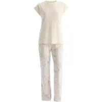 Dagi Pyjama vaaleankeltainen / vaaleanoranssi / offwhite
