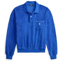 Ralph Lauren Lt Wt Cotton Terry-Knt-Polo - Blue - L