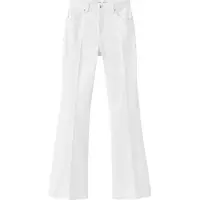 Mango Violet Flared High-Rise Jeans - White - 36