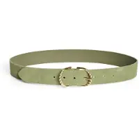 Pieces Pcginiesta Suede Jeans Belt - Khaki green - 80
