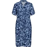 ONLY Carmakoma Caryasmin S/S Shirt Dress Wvn Noos - Blue - 44