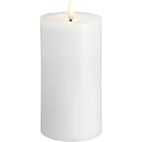 Moods & More LED pillar candle - Melted Classic white - 74x150 mm