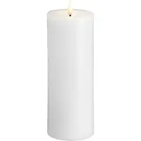 Moods & More LED pillar candle - Melted Classic white - 74x200 mm