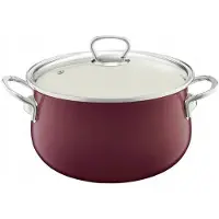 Emalia Olkusz Kannen emaliastia Pyza 16 cm, viininpunainen