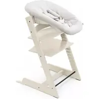 Stokke Tripp Trapp syöttötuoli ja Newborn Set -istuin Vanilla White/Vanilla White