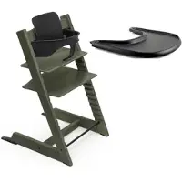 Stokke Tripp Trapp syöttötuolipaketti Marble Green/musta tarjotin