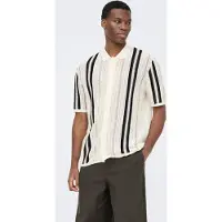 Only & Sons Onsleon Reg Ss Shirt Knit - Cream - XS