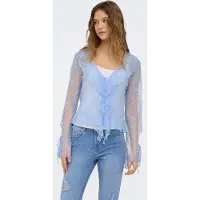 ONLY Onlcalibea L/S Ruffle Top Wvn Ex - Blue - S