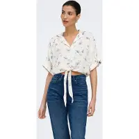 ONLY Onlpaula Life S/S Tie Shirt Wvn Noos - White - M