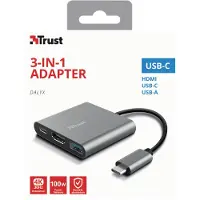 Trust Dalyx 3-in-1 USB-C moniliitinsovitin
