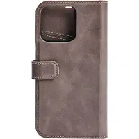Essentials Iphone 13 pro leather wallet, detachable, grey