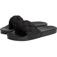 Tommy Hilfiger for woman. EN0EN02975 Flip flops with black cushioned braided uppers (37), Flat, None, Casual