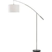 Eglo Nadina lattiavalaisin 1xE27 IP20 harjattu teräs/valkoinen