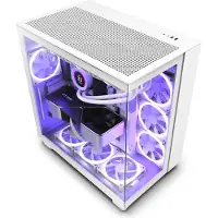 NZXT H9 Flow -miditornikotelo ikkunalla, valkoinen
