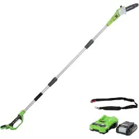 Greenworks G24PS20K2 Teleskooppimoottorisaha - 24V - Sis. Akku ja laturi
