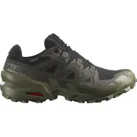 Salomon Men's Speedcross 6 GORE-TEX Black/Peat/Deep Lichen Green Juoksukengät 44