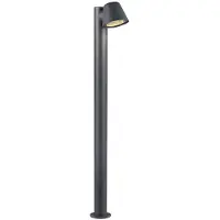 TRIO Lighting Pylväsvalaisin Beni, musta matta, korkeus 100 cm, metalli himmennettävä, Musta, Metalli, Moderni